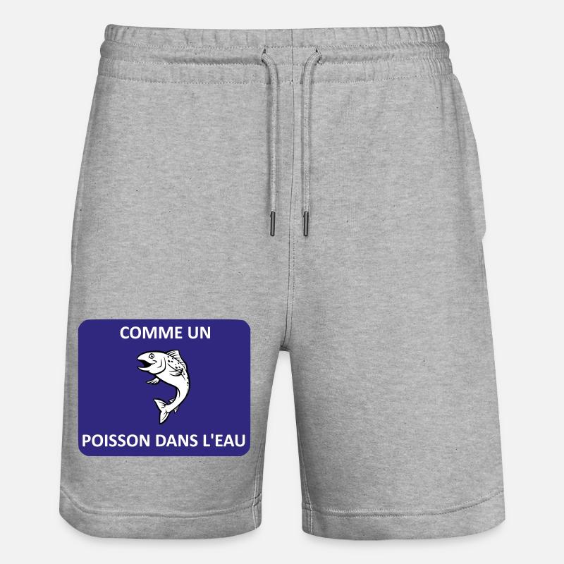 Comme un poisson dans l'eau - Short de jogging bio TRAINER Stanley/Stella unisexe - gris chiné