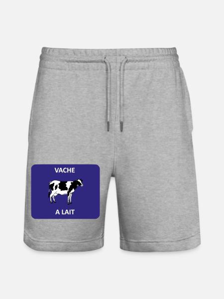 Vache à lait - Short de jogging bio TRAINER Stanley/Stella unisexe - gris chiné