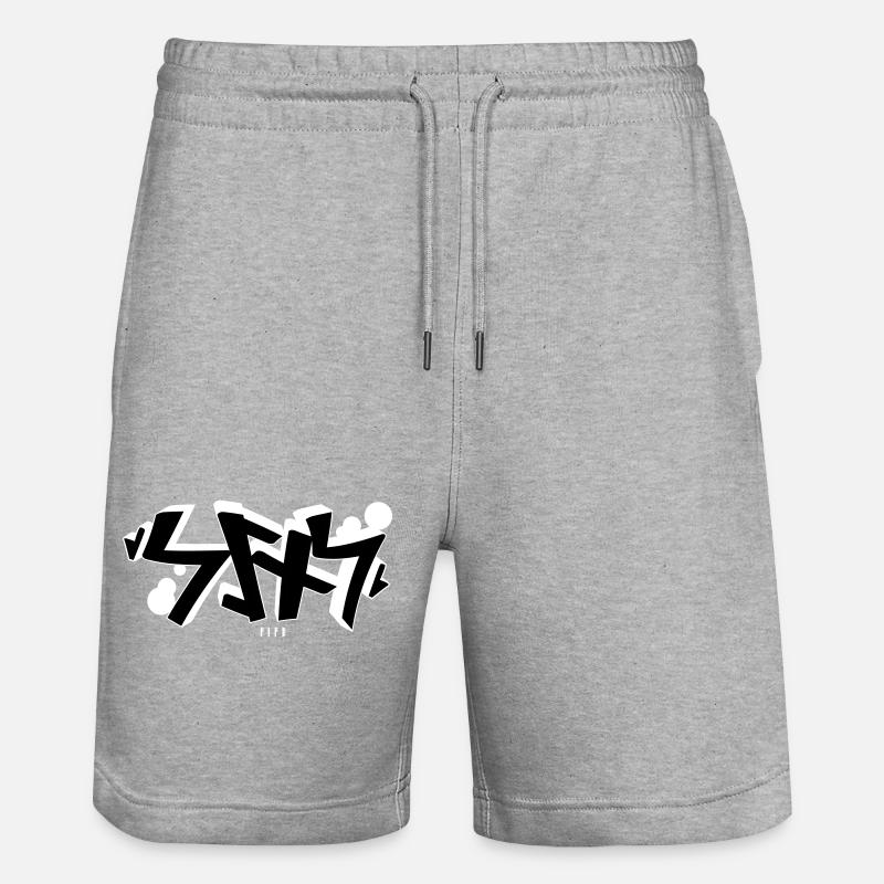 Sins rune graffiti - Short de jogging bio TRAINER Stanley/Stella unisexe - gris chiné