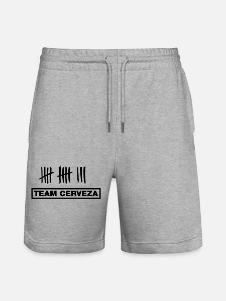 Bier, Beer, Cerveza (JGA-Team-Design) - Stanley/Stella Unisex Bio Joggingshorts Trainer  - Grau meliert