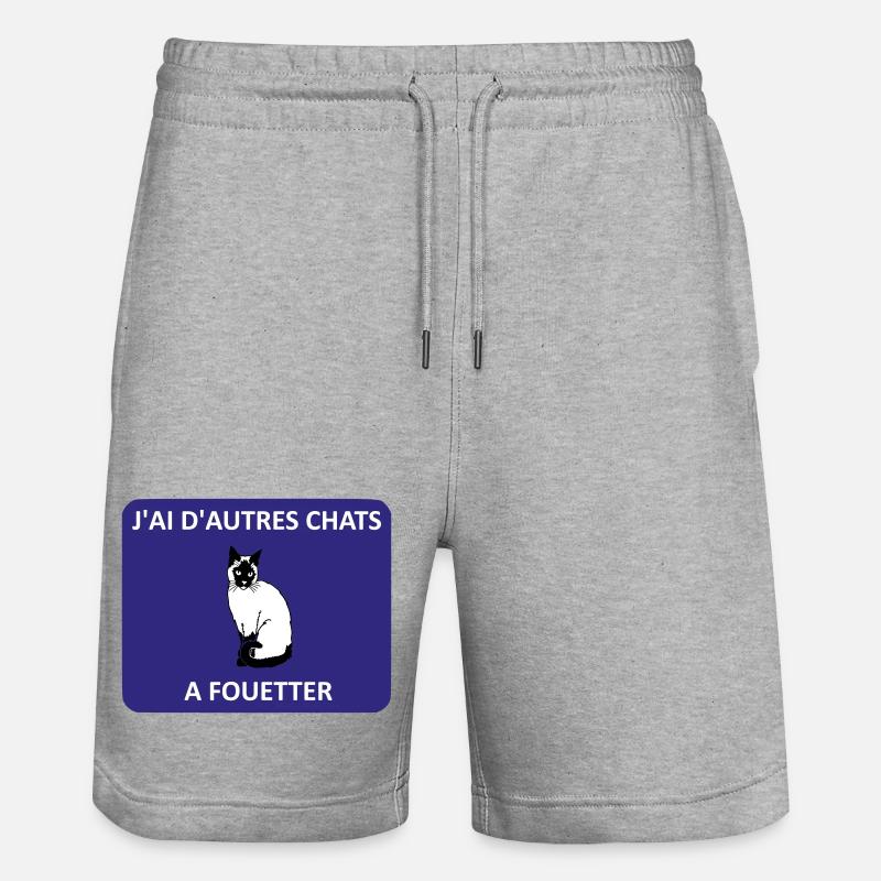 J'ai d'autres chats à fouetter - Short de jogging bio TRAINER Stanley/Stella unisexe - gris chiné