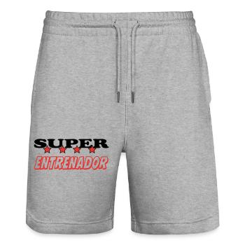 SUPER ENTRENADOR - Stanley/Stella Unisex Bio Joggingshorts Trainer  - Grau meliert - Vorne - Nik (191cm) & Marisol (170cm)