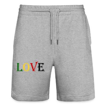 love - Short de jogging bio TRAINER Stanley/Stella unisexe - gris chiné - Devant - Nik (191cm) & Marisol (170cm)