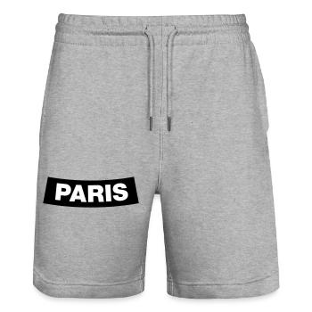 Paris Chapter Element (JGA MC-Rocker-Design) - Stanley/Stella Unisex Bio Joggingshorts Trainer  - Grau meliert - Vorne - Nik (191cm) & Marisol (170cm)
