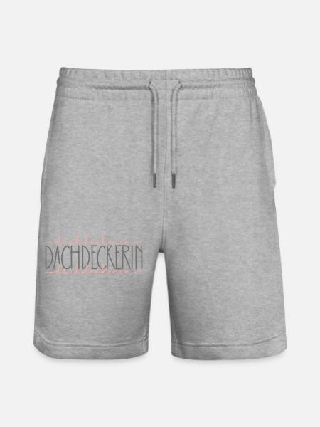 Dachdeckerin Geschenk Handwerkerin Beruf - Stanley/Stella Unisex Bio Joggingshorts Trainer - Grau meliert