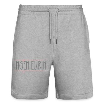 Ingenieurin Geschenk Ingenieur Studium Beruf - Stanley/Stella Unisex Bio Joggingshorts Trainer  - Grau meliert - Vorne - Nik (191cm) & Marisol (170cm)