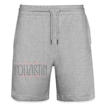 Polizistin Geschenk Polizei Beamtin Beruf - Stanley/Stella Unisex Bio Joggingshorts Trainer  - Grau meliert - Vorne - Nik (191cm) & Marisol (170cm)