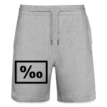 Chapitre Promille Élément 1C (JGA MC-Rocker-Style) - Short de jogging bio TRAINER Stanley/Stella unisexe - gris chiné - Devant - Nik (191cm) & Marisol (170cm)