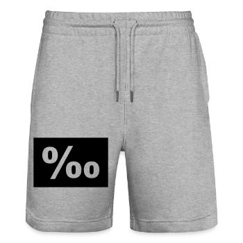 Promille Chapter Element 1C (JGA MC-Rocker-Style) - Stanley/Stella Unisex Bio Joggingshorts Trainer  - Grau meliert - Vorne - Nik (191cm) & Marisol (170cm)