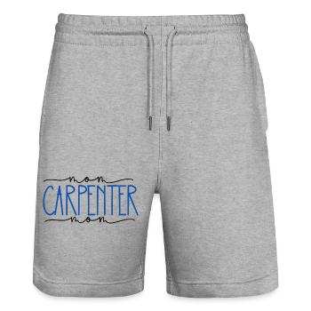 Tischler stolze Mama süßes Geschenk - Stanley/Stella Unisex Bio Joggingshorts Trainer  - Grau meliert - Vorne - Nik (191cm) & Marisol (170cm)