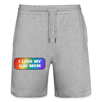 Ich liebe meine schwule Mutter - Stanley/Stella Unisex Bio Joggingshorts Trainer  - Grau meliert - Vorne - Nik (191cm) & Marisol (170cm)