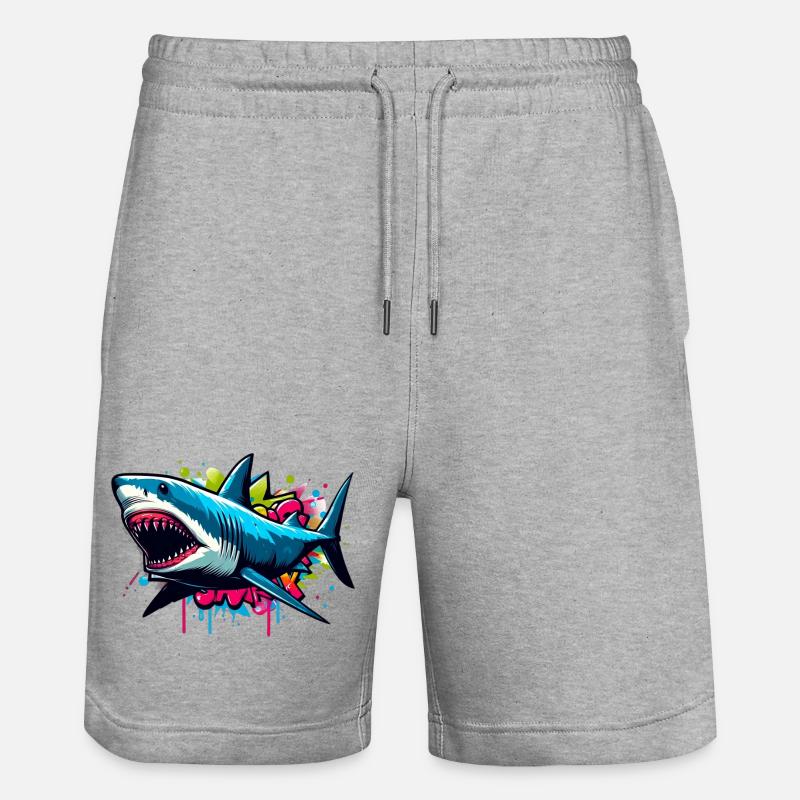 Requin - Short de jogging bio TRAINER Stanley/Stella unisexe - gris chiné