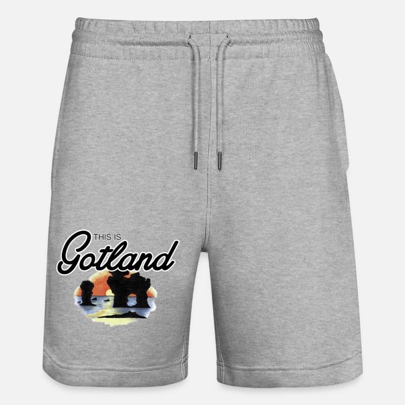 C’est Gotland - Rauk - Short de jogging bio TRAINER Stanley/Stella unisexe - gris chiné