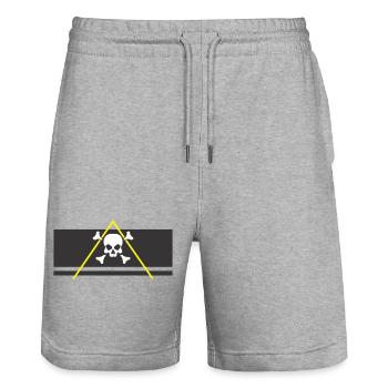 pirate pyramid festival - Stanley/Stella Trainer Unisex Organic Jogging Shorts - heather grey - Front - Nik (191cm) & Marisol (170cm)