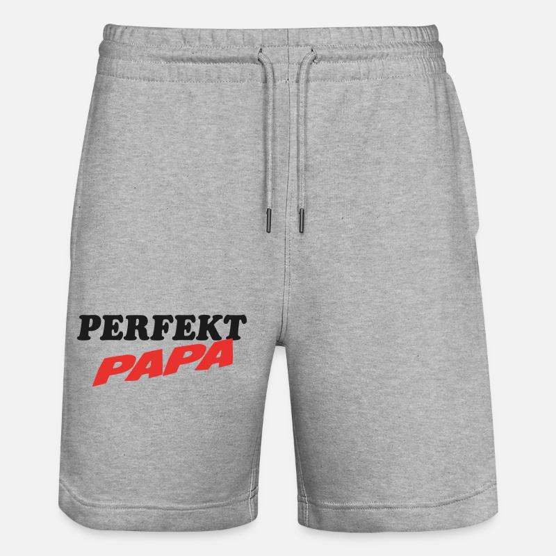 PERFEKT PAPA - Short de jogging bio TRAINER Stanley/Stella unisexe - gris chiné