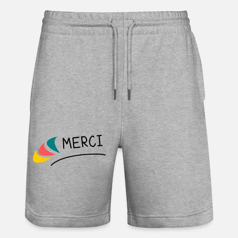 MAÎTRESSE. MERCI. MERCI MAÎTRESSE - Short de jogging bio TRAINER Stanley/Stella unisexe - gris chiné