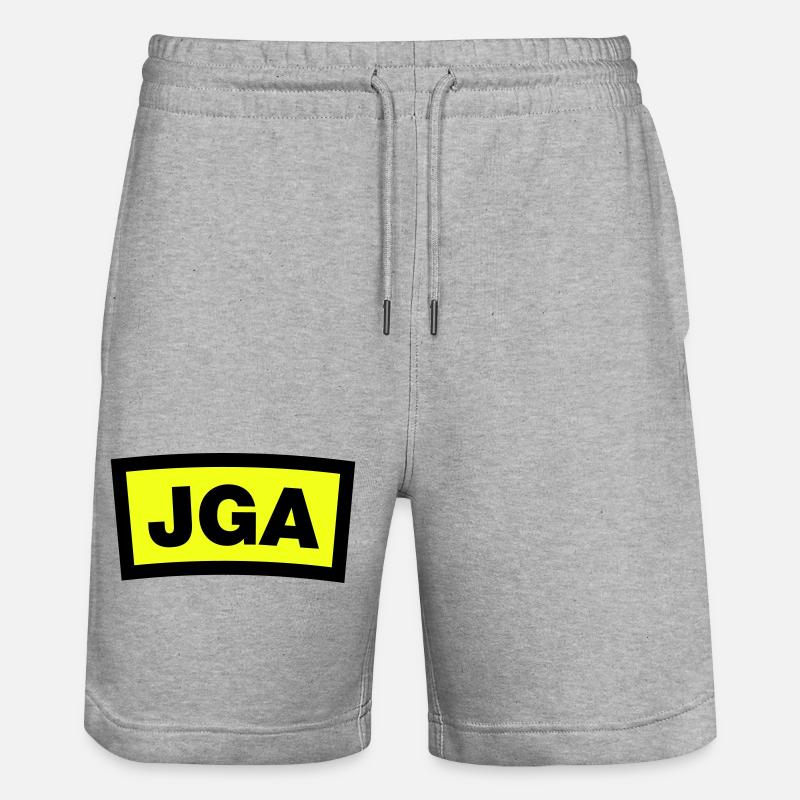 JGA - Emblem - Stanley/Stella Unisex Bio Joggingshorts Trainer  - Grau meliert