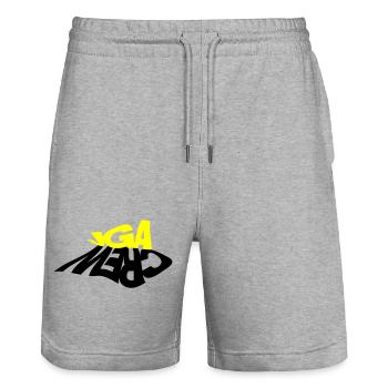 JGA Crew - Drunken Shadow - Stanley/Stella Unisex Bio Joggingshorts Trainer  - Grau meliert - Vorne - Nik (191cm) & Marisol (170cm)