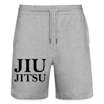 Jiu Jitsu Martial Arts Club Trainer Team Logo - Stanley/Stella Trainer Unisex Organic Jogging Shorts - heather grey - Front - Nik (191cm) & Marisol (170cm)