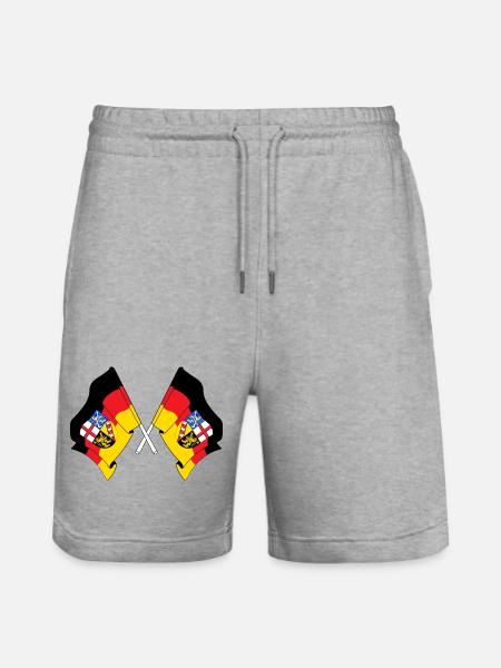 Drapeaux traversant la Sarre - Short de jogging bio TRAINER Stanley/Stella unisexe - gris chiné