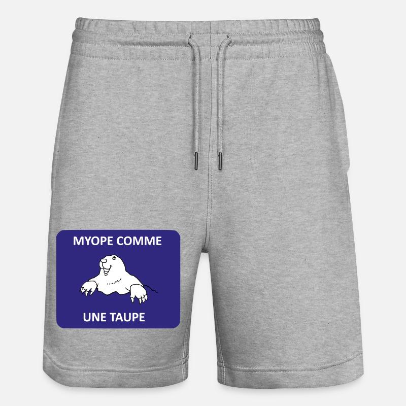 Short-sighted as a mole - Stanley/Stella Trainer Unisex Organic Jogging Shorts - heather grey