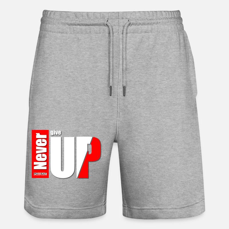 Ne jamais abandonner - Short de jogging bio TRAINER Stanley/Stella unisexe - gris chiné