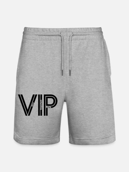 VIP - Papa - Stanley/Stella Unisex Bio Joggingshorts Trainer - Grau meliert