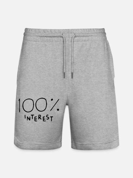 100 interest - Stanley/Stella Unisex Bio Joggingshorts Trainer  - Grau meliert