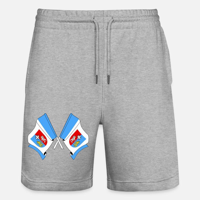 Deux drapeaux Subcarpatie - Short de jogging bio TRAINER Stanley/Stella unisexe - gris chiné