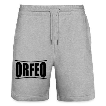 Orfeo t-shirt t-shirt gift idea - Stanley/Stella Trainer Unisex Organic Jogging Shorts - heather grey - Front - Nik (191cm) & Marisol (170cm)