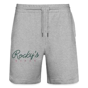 Le restaurant de Rocky - Short de jogging bio TRAINER Stanley/Stella unisexe - gris chiné - Devant - Nik (191cm) & Marisol (170cm)