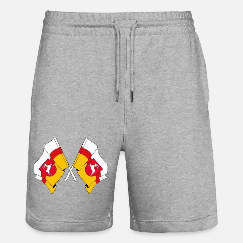 Deux drapeaux Lubin - Short de jogging bio TRAINER Stanley/Stella unisexe - gris chiné