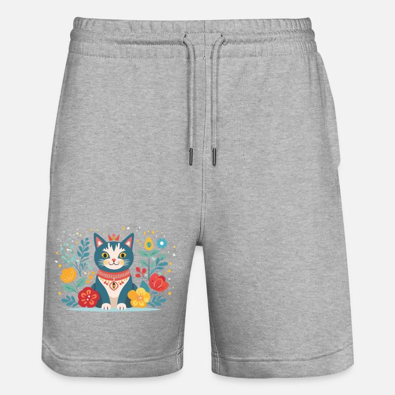 chat mignon - Short de jogging bio TRAINER Stanley/Stella unisexe - gris chiné