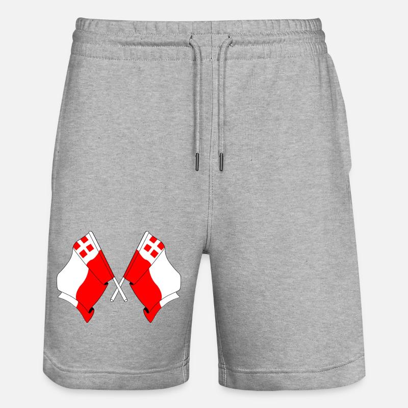 Deux drapeaux de la province d'Utrecht - Short de jogging bio TRAINER Stanley/Stella unisexe - gris chiné