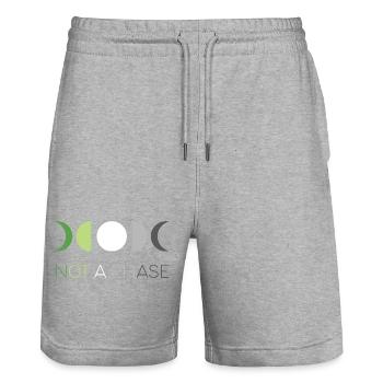 LGBTQ Pride Month - Keine Phase - Aromantic - Stanley/Stella Unisex Bio Joggingshorts Trainer  - Grau meliert - Vorne - Nik (191cm) & Marisol (170cm)