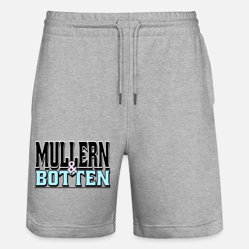 Müller & Botten - Short de jogging bio TRAINER Stanley/Stella unisexe - gris chiné