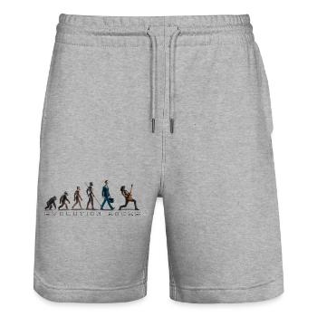 Evolution Guitar Player - Stanley/Stella Unisex Bio Joggingshorts Trainer  - Grau meliert - Vorne - Nik (191cm) & Marisol (170cm)