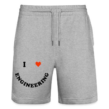 Ingenieur - Stanley/Stella Unisex Bio Joggingshorts Trainer  - Grau meliert - Vorne - Nik (191cm) & Marisol (170cm)