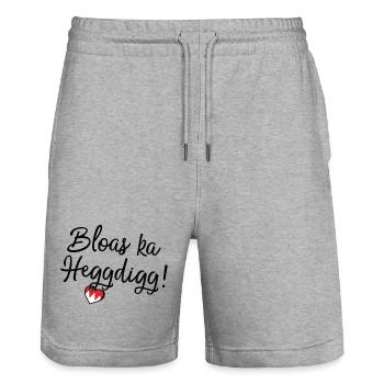 Bloas ka Heggdigg! - Stanley/Stella Unisex Bio Joggingshorts Trainer  - Grau meliert - Vorne - Nik (191cm) & Marisol (170cm)