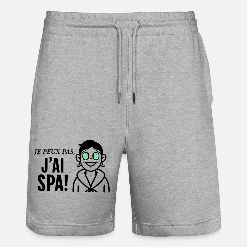 Je peux pas j'ai Spa - Short de jogging bio TRAINER Stanley/Stella unisexe - gris chiné