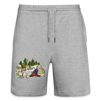 Bad Rolls make great stories - Stanley/Stella Unisex Bio Joggingshorts Trainer  - Grau meliert - Vorne - Nik (191cm) & Marisol (170cm)