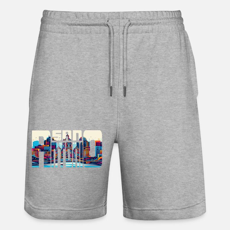 SAN ANTONIO - Short de jogging bio TRAINER Stanley/Stella unisexe - gris chiné