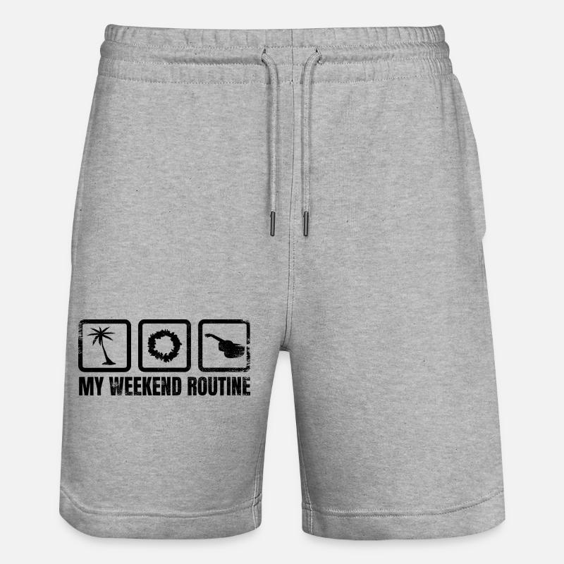 Ukulele Wochenende - Stanley/Stella Unisex Bio Joggingshorts Trainer  - Grau meliert