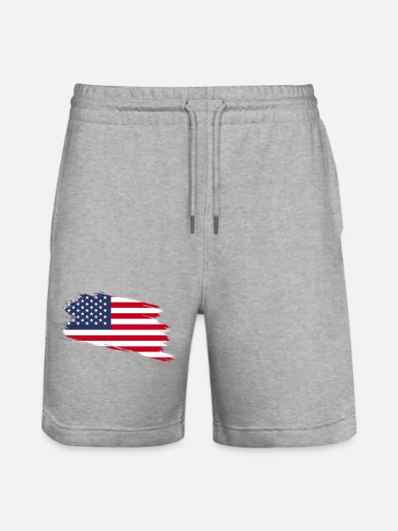 États-Unis d’Amérique - Short de jogging bio TRAINER Stanley/Stella unisexe - gris chiné