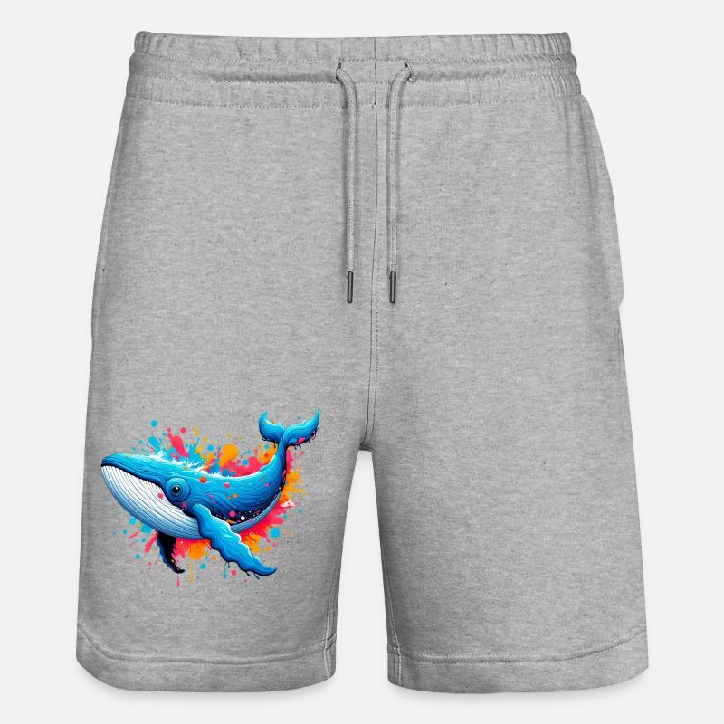 Baleine - Short de jogging bio TRAINER Stanley/Stella unisexe - gris chiné