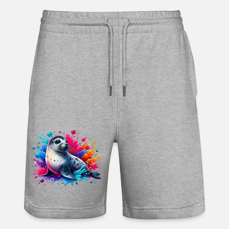 Phoque - Short de jogging bio TRAINER Stanley/Stella unisexe - gris chiné