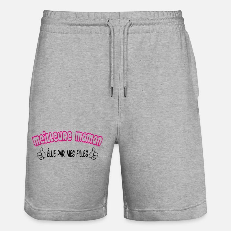 BESTE MAMA - Stanley/Stella Unisex Bio Joggingshorts Trainer  - Grau meliert