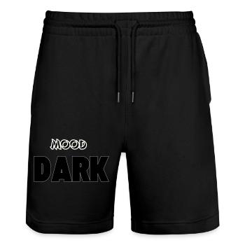 Mood: Dark - Stanley/Stella Trainer Unisex Organic Jogging Shorts - black - Front - Nik (191cm) & Marisol (170cm)