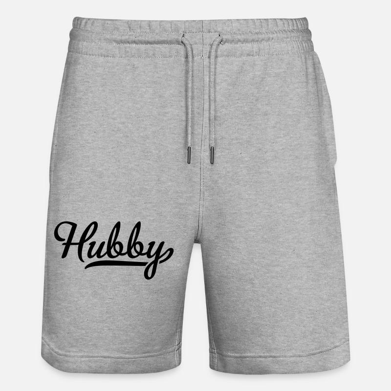 Hubby - Stanley/Stella Unisex Bio Joggingshorts Trainer  - Grau meliert