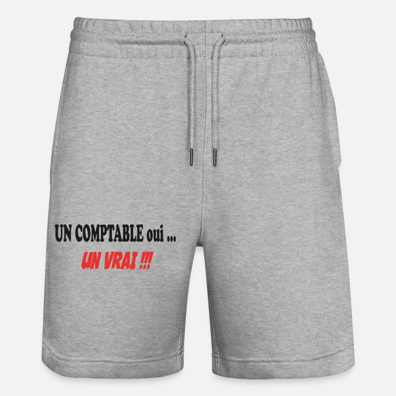 Un COMPTABLE ... - Short de jogging bio TRAINER Stanley/Stella unisexe - gris chiné